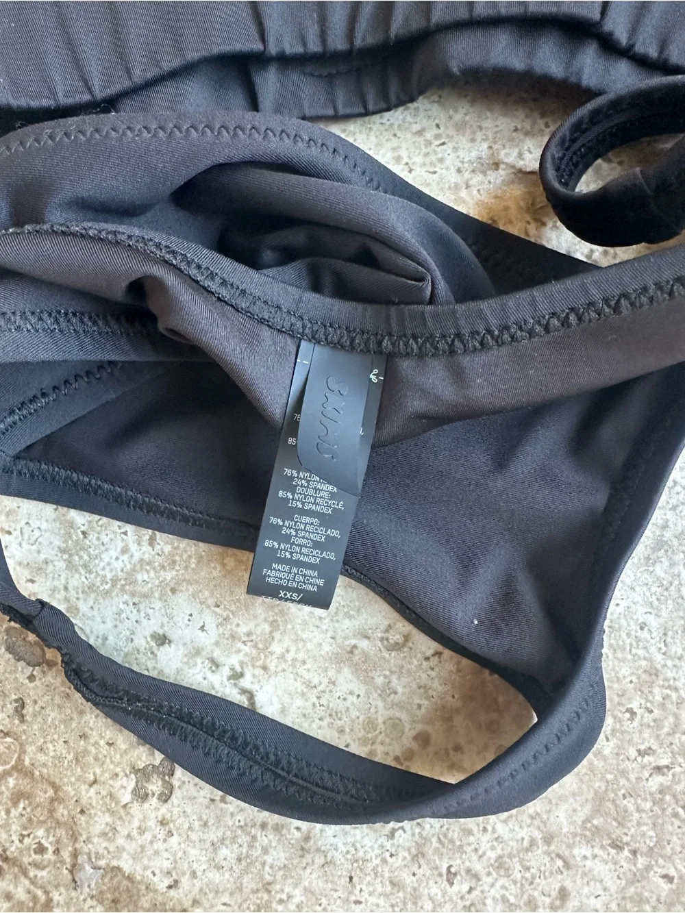 SKIMS Black Triangle Bikini Set